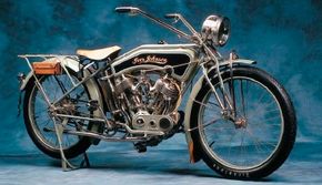 The 1915 Iver Johnson had many thoughful design touches, but wasn't particularly powerful. See more motorcycle pictures.