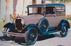 The 1928 Ford Model A/AA sedan delivery was basically a standard Tudor sedan with filled-in rear windows and no rear seat.