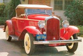 The 1932 Plymouth PB Sport Roadster featured a one-piece front fender.