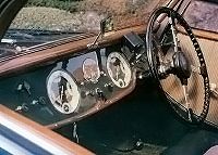 1936 Delahaye 135 Competition Coupe dashboard.