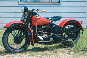 The 1936 Harley-Davidson EL introduced ground- breaking design changes to the Harley line. See more motorcycle pictures.