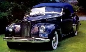 A dark color is perfect for showing off the bright chrome trim of the 1941 One Eighty Convertible Victoria