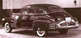 1940s and 1950s Cadillac LaSalle Concept Cars 1940 LaSalle fastback mockup rear view.