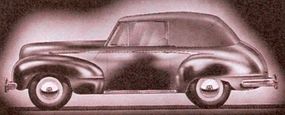 1940s Willys 6/66 concept car sketch. 