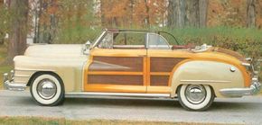 This 1948 T&amp;C convertible featured Di-Noc decalinserts instead of wood and white ash framing.
