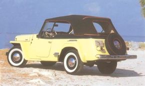 1948年Jeepster试图添加一些华而不实的吉普车。”border=