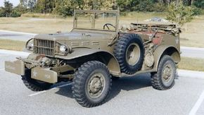 The direct ancestors of the peacetime Dodge Power Wagon were 3/4-ton T214-series four-wheel-drives like this World War II radio command car.See more classic truck pictures.