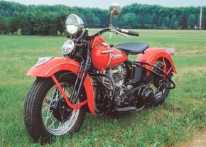 The 1948 Harley-Davidson FL was just one ofmany new Harley designs after World War II.See more motorcycle pictures.