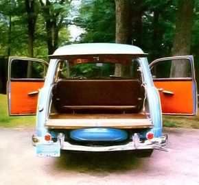 1949-1951 ford mercury woody back view