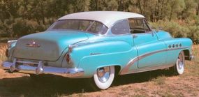 The 1952 Buick Roadmaster Riviera hardtop, rear view.