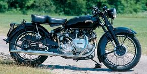 Britain's Vincent HRD series, like this 1951 HRD Series B Rapide, were in their time among the world's fastest motorcycles. See more motorcycle pictures.