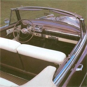 1953 Chevrolet Bel Air convertible interior.