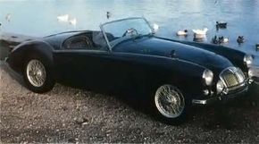 The first MGA, the 1500, was produced until May 1959, shown here as a 1957 model.