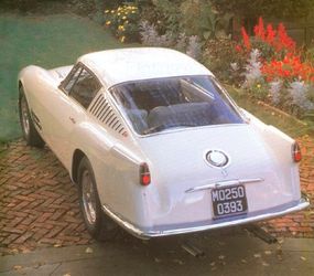 The small tailfins were discarded for later production versions of the Ferrari 250 MM.