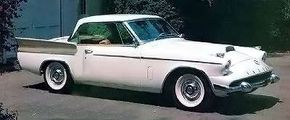 The curious 1958 Packard Hawk featured highly unusual styling and leather-padded exterior &quot;armrests.&quot;