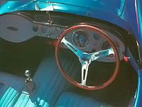 The 1957 Devin SS's dashboard was designed for left- or right-handed drivers.
