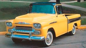 The 1958 Chevrolet Cameo Carrier's smooth-sided styling was mimicked by that year's new Fleetside bed design for the standard pickups.See more classic truck pictures.