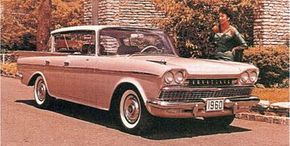 The top-line 1960 AMC/Rambler Ambassador rode a longer wheelbase than lesser Ramblers, but styling was similar. See more classic car pictures.