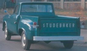 Though the front half of the 1961 Studebaker Champ was basically a Lark sedan, the chassis and cargo box were real truck pieces.