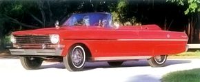 In 1963, the Chevy II could be ordered with a $161 SS (Super Sport) option. Included were silver inserts in the side trim and on the decklid, added chrome trim at the top of the bodysides and spinner hubcaps.