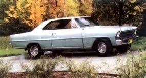 Although the 1965 Chevy II featured new front and rear styling, sedans also had a new roofline. The series 100 two-door sold for $2,077 with the six. This base model doesn't have a radio -- but being a Texas car, it has air.