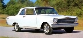 At $2,003, the least costly 1962 Chevy II was the series 100 two-door sedan.