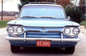 1962 Chevrolet Corvair Monza station wagon body and bumper 