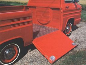The Rampside had a door on the side of the truck bedthat could be used as a ramp.