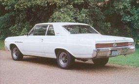 This 1965 Buick Gran Sport coupe's four-speed transmission was an added-cost option.