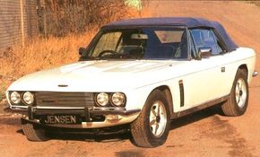 The 1987 Jensen Interceptor Mark IV could be had as a ragtop or hatch coupe.