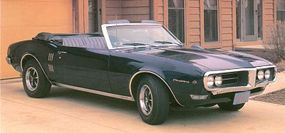The sporty 1968 Firebird Sprint convertible included a 250-cid overhead cam six engine with 215 bhp.