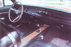 The Charger's round gauges included an optional tachometer/clock combination.