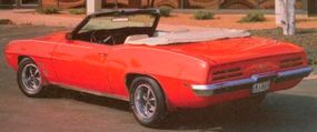 The 1969 Firebird Sprint Convertible was given quad headlights and taillights for a fresh look.