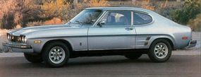 The Capri's beefier bumpers for 1974 were wrappedin body-color molded urethane.