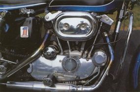 The 1971 Harley-Davidson XLH Sportster cameequipped with an 883-cc engine.