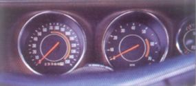 Interior gauges were stylish for the time period.