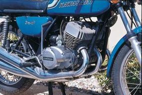The power output of the 750-cc triple engine proved troublesome for the unwary.