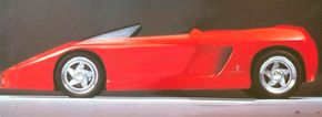 1989 ferrari mythos concept car side view