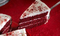 slice of red velvet cake