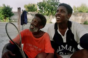 Two Somali men including a tennis player