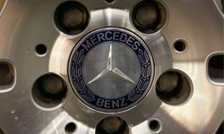 The logo of Mercedes-Benz is seen on a wheel rim of a Mercedes-Benz model at the production site in Sindelfingen, Germany.