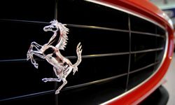 The Ferrari prancing horse logo
