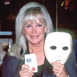 No, Linda Evans isn't modeling a mask from &quot;Friday the 13th.&quot; It's the Rejuvenique, the mask promising toned and tightened skin. See more pictures of TV evolution.