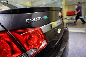 A Chevrolet Cruze Eco is displayed at the General Motors headquarters on April 1, 2014, in Detroit, Michigan. General Motors has recalled millions of vehicles in recent months due to a power steering defect and a faulty ignition-switch.