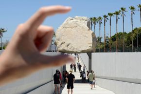 Click ahead to learn more about how this huge boulder was moved.