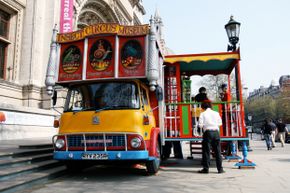 The Insect Circus bus outside of a venue.