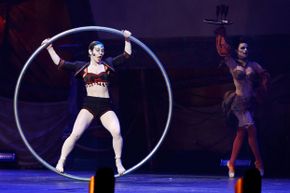 Cirque Berzerk performs on stage at the Los Angeles opening night at Club Nokia.