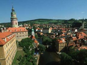 Cesky Krumlov, a 14th-century town, was added to the United Nations World Heritage List in 1992.