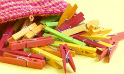 collection of colorful clothespins