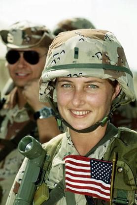The first Gulf War in the 1990s brought the first female soldiers into 
